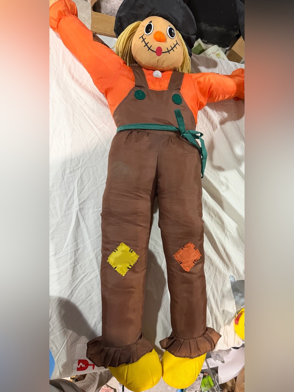 Vintage Large Nylon Scarecrow Decoration